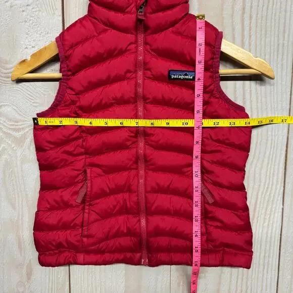 Patagonia Kids Duck Down 600-Fill Insulated Puffer Vest Size XS (5-6) Magenta - Picture 4 of 7